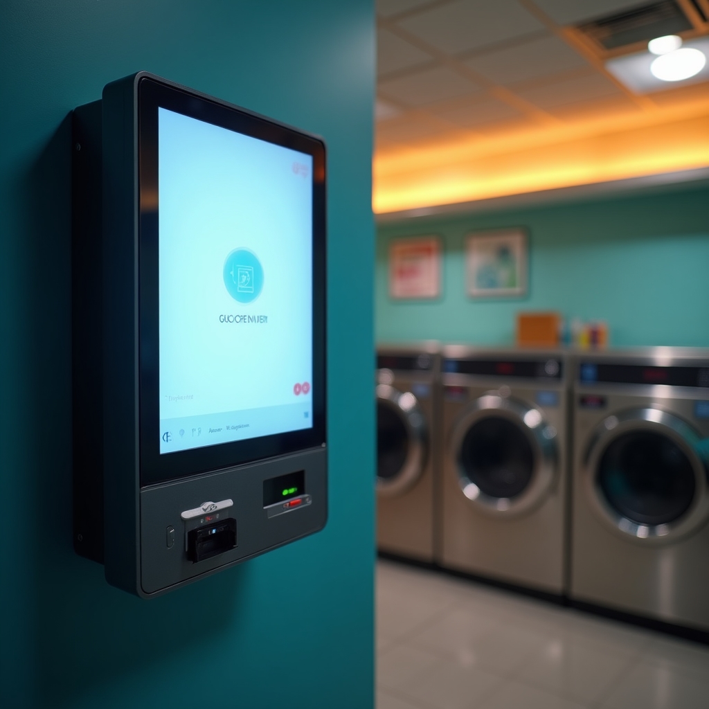 Kiosco de pago digital para maquinaria de lavandería autoservicio